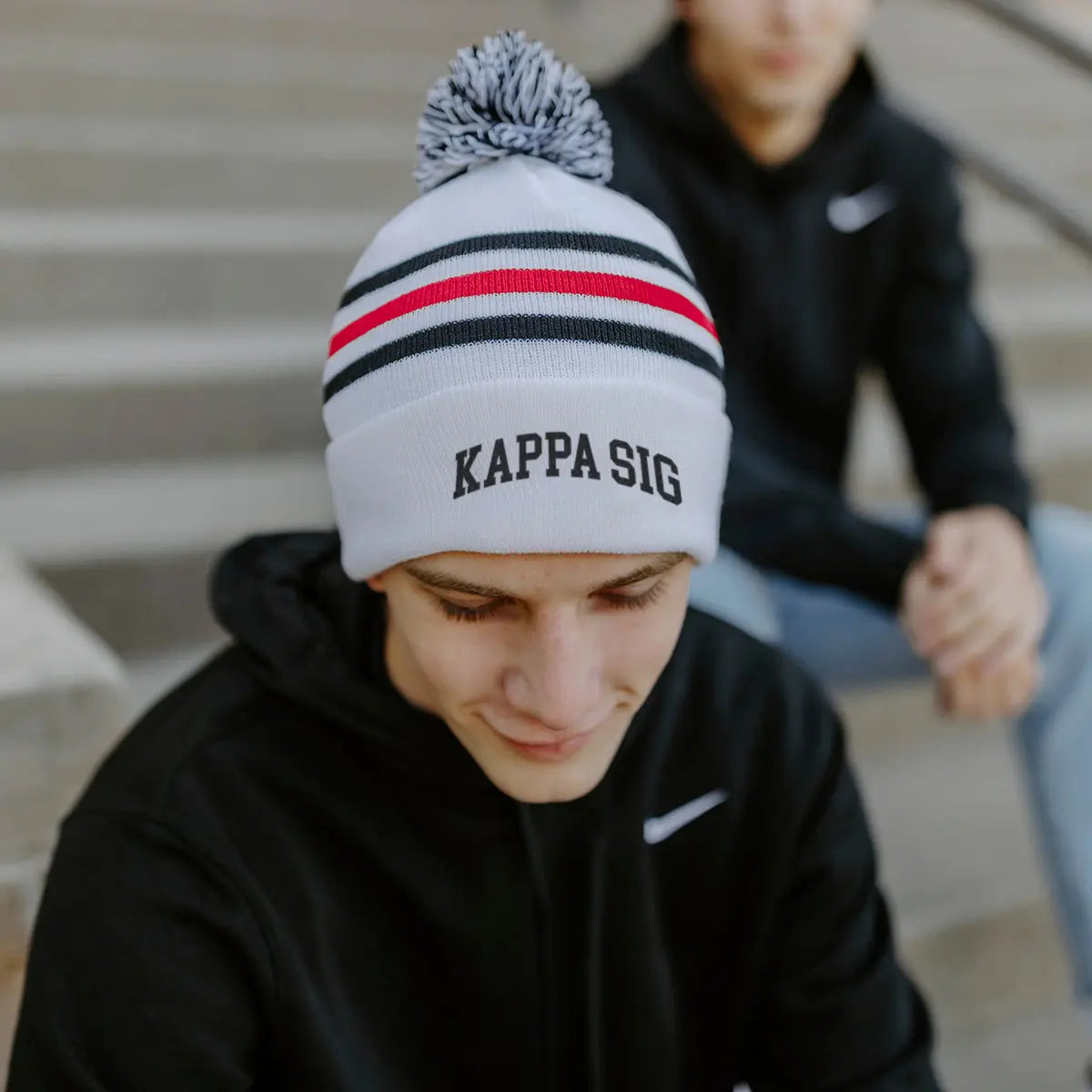 Kappa Sig White Hockey Knit Beanie Kappa Sigma