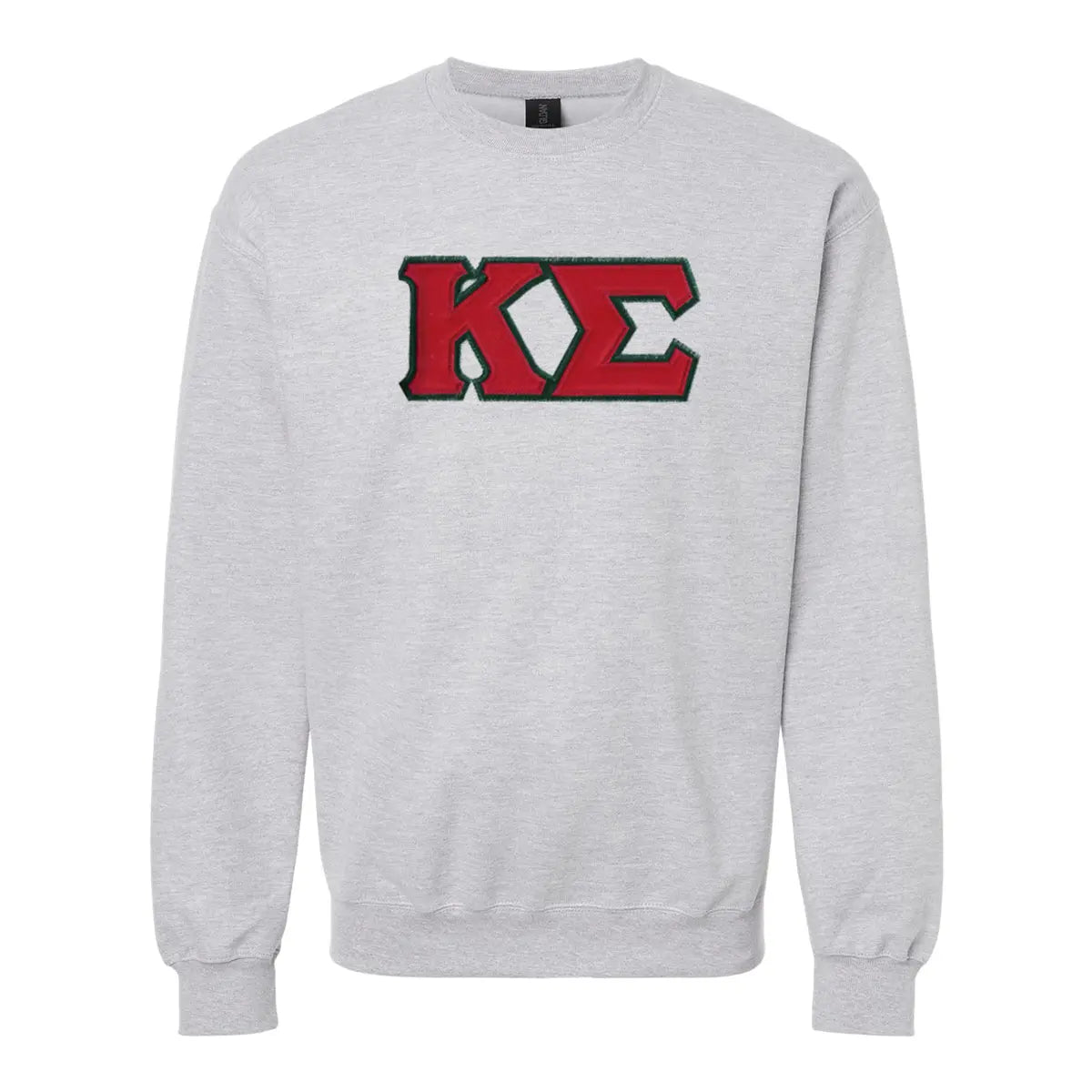 New! Kappa Sig Heather Grey Crewneck With Sewn On Letters Kappa Sigma