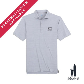 New! Kappa Sig Personalized Johnnie O Heather Grey Polo Kappa Sigma