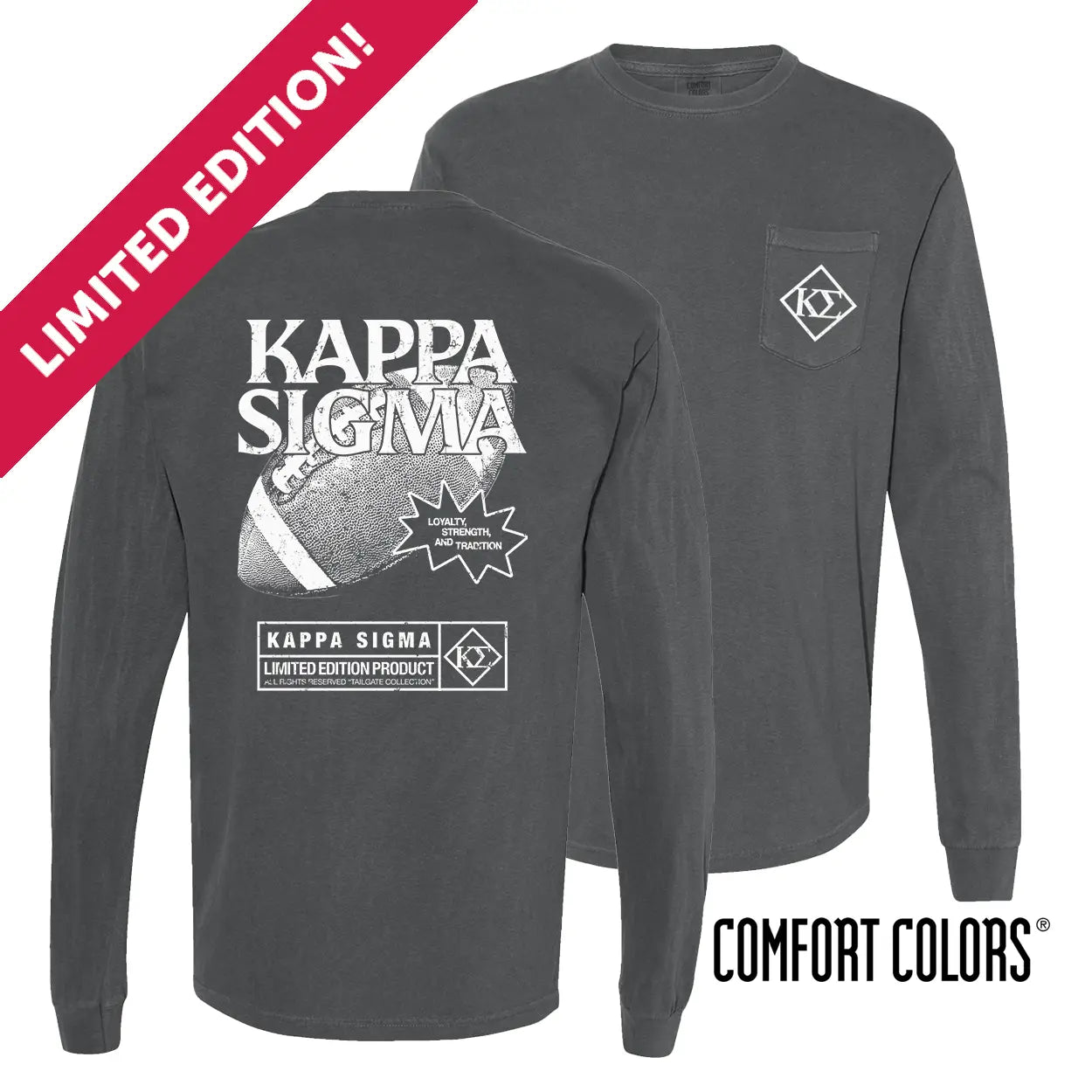 New! Kappa Sig Limited Edition Gridiron Season Long Sleeve Tee Kappa Sigma