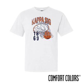 Kappa Sig Comfort Colors Retro Basketball Short Sleeve Tee Kappa Sigma