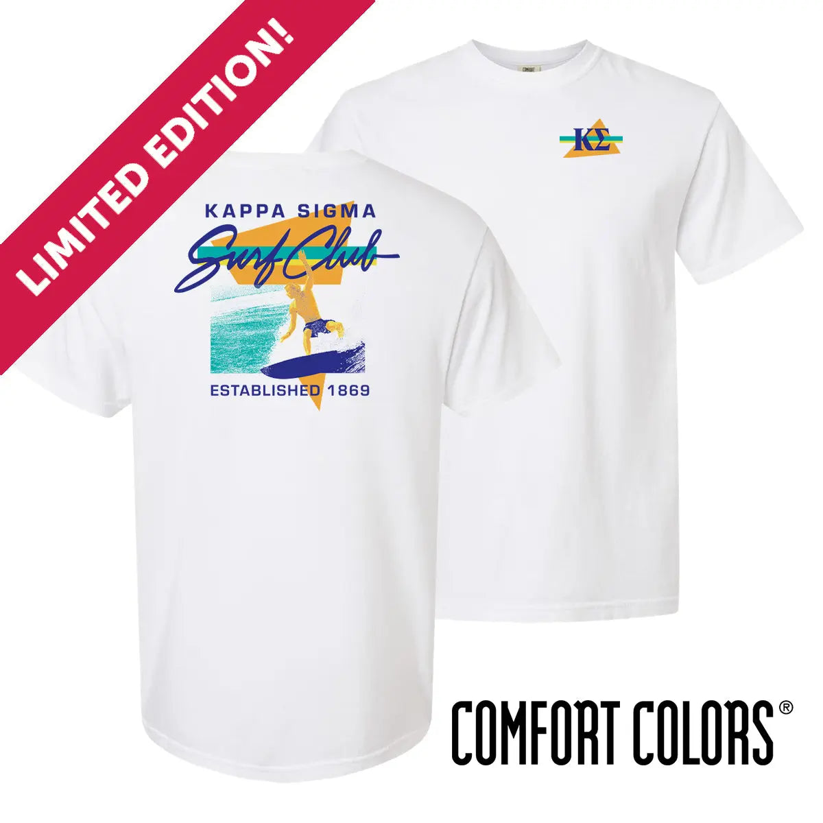 New! Kappa Sig Retro Surf Club Short Sleeve Tee Kappa Sigma