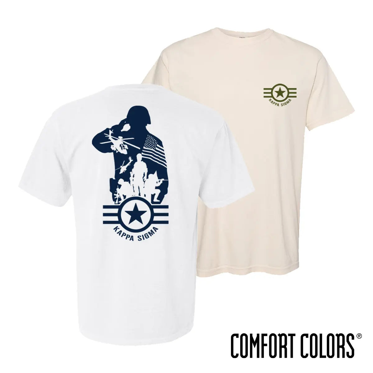 New! Exclusive Kappa Sig Comfort Colors Military Heroes Short Sleeve Tee - Kappa Sigma Official Store