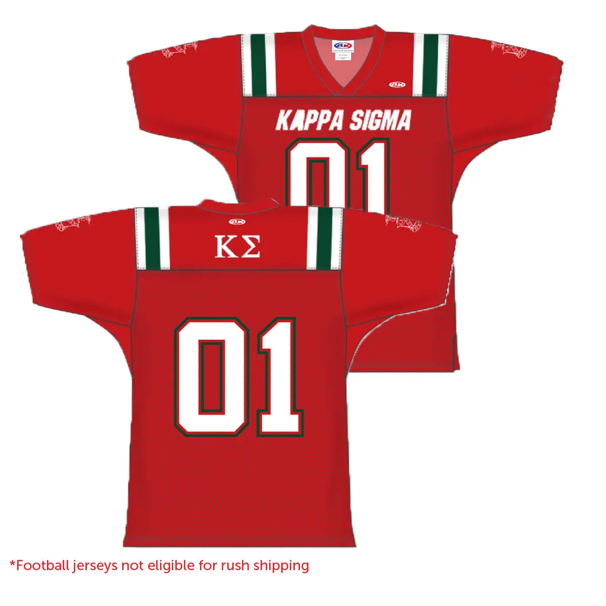 New! Kappa Sigma Sublimated Football Jersey Kappa Sigma