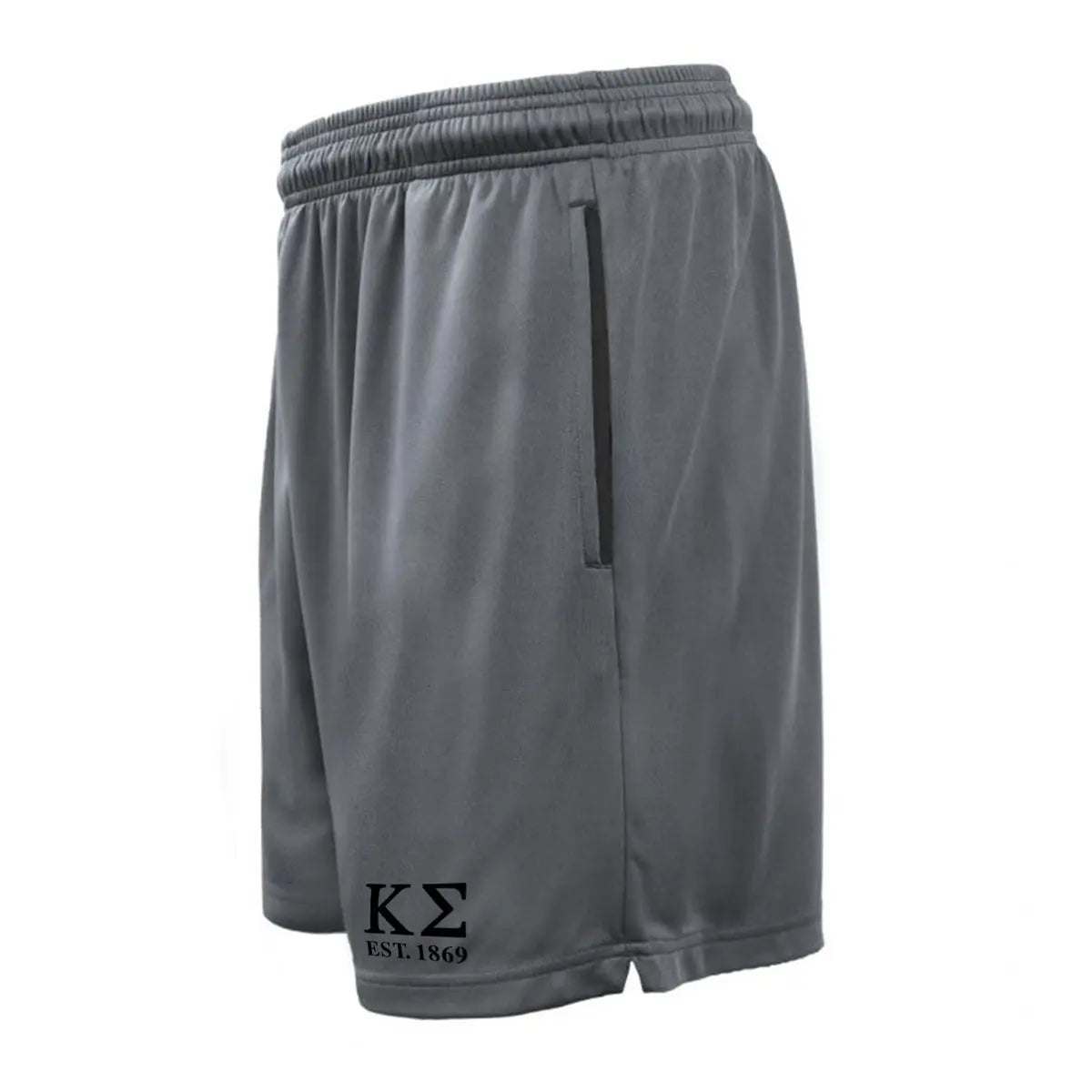 New! Kappa Sig 7in Grey Pocketed Shorts Kappa Sigma
