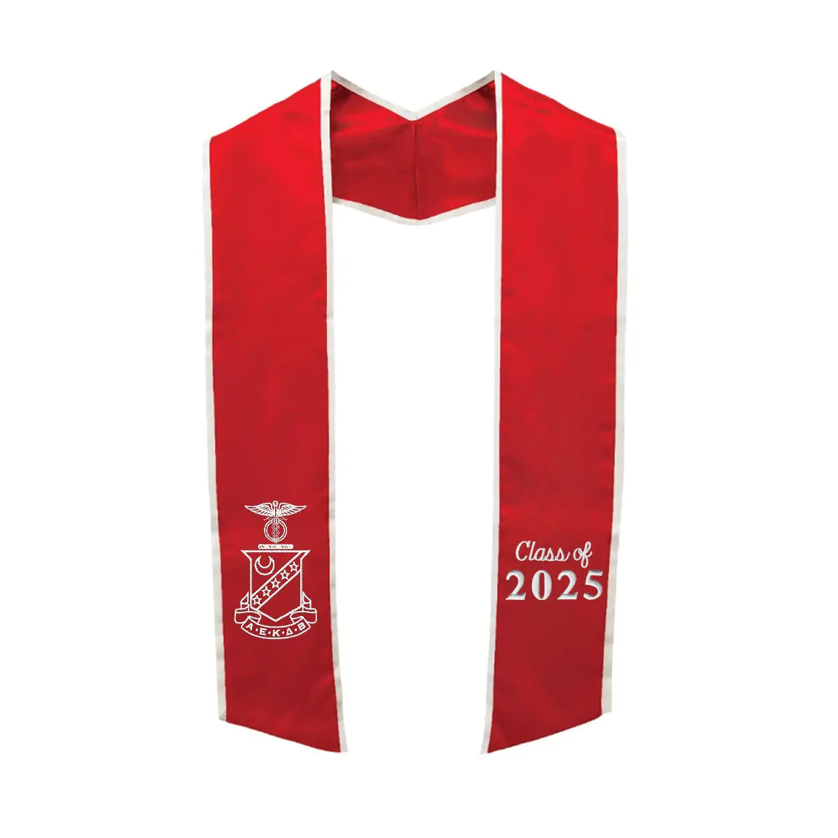 New! Kappa Sig Trimmed Graduation Stole with Embroidered Crest Kappa Sigma