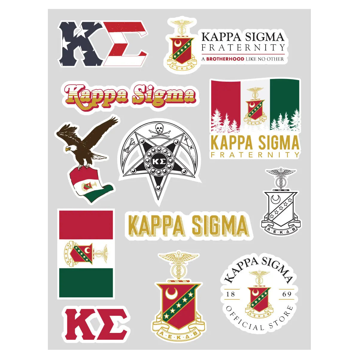 Kappa Sig Sticker Sheet | Kappa Sigma| Promotional > Stickers