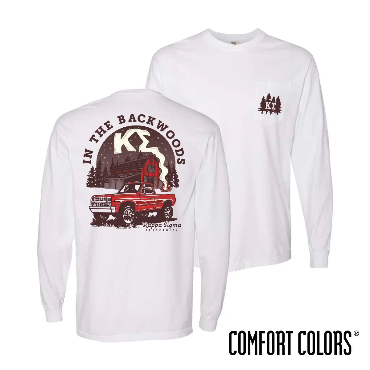 New! Kappa Sig Comfort Colors Country Roads Long Sleeve Tee - Kappa Sigma Official Store