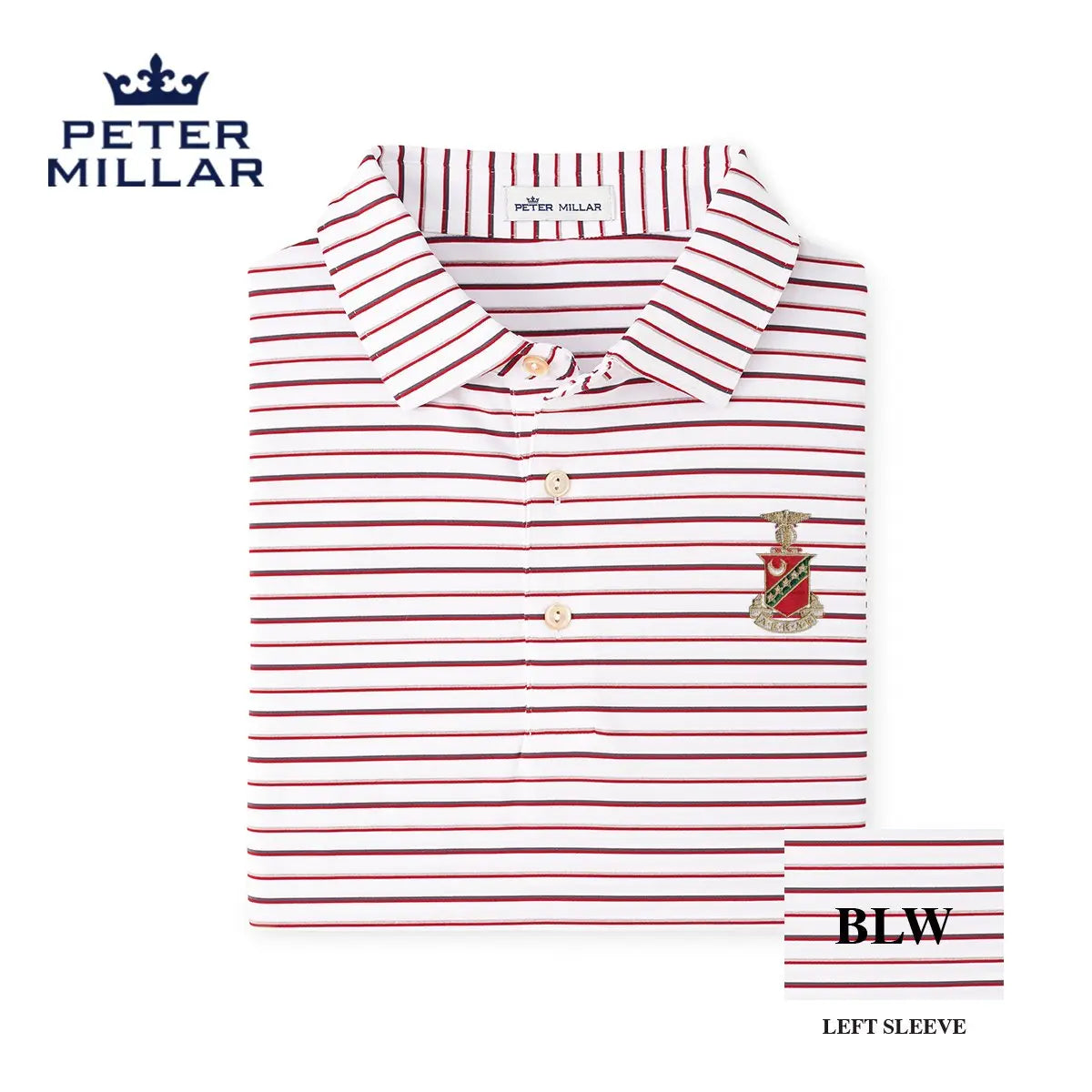 Custom Peter Millar Jubilee Stripe Performance Polo Iron