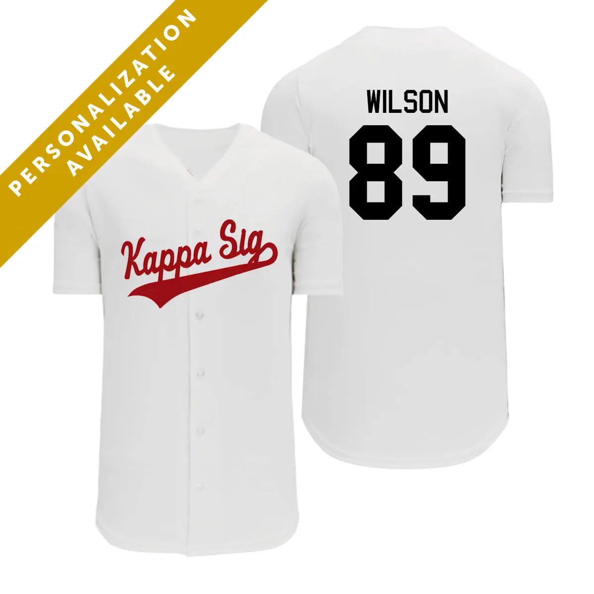 optellen Gelovige Gymnast Kappa Sig Personalized White Mesh Baseball Jersey – Kappa Sigma Official  Store