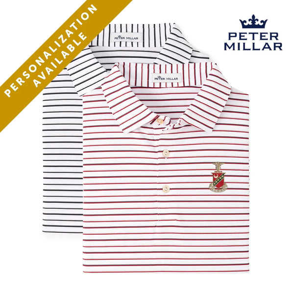 Kappa Alpha Red Peter Millar Marlin Performance Jersey Polo With Greek  Letters
