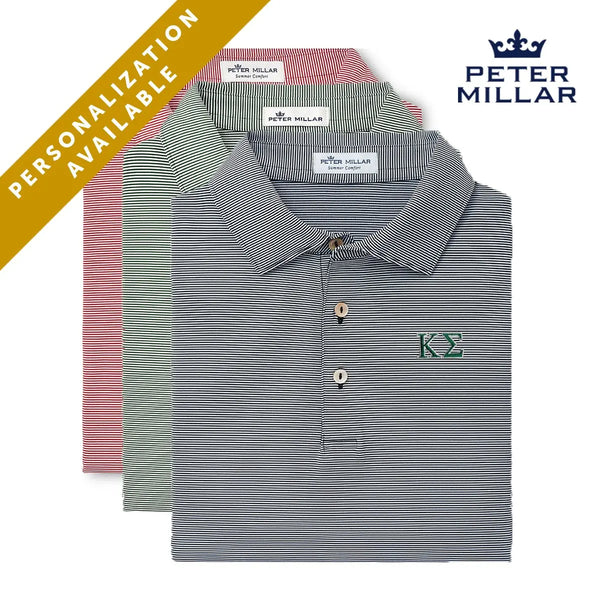 Kappa Sig Peter Millar Jubilee Stripe Stretch Jersey Polo with Crest –  Kappa Sigma Official Store